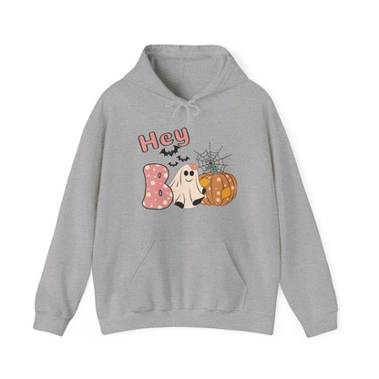 Hey Boo! Ghost Hooded Sweatshirt for Halloween