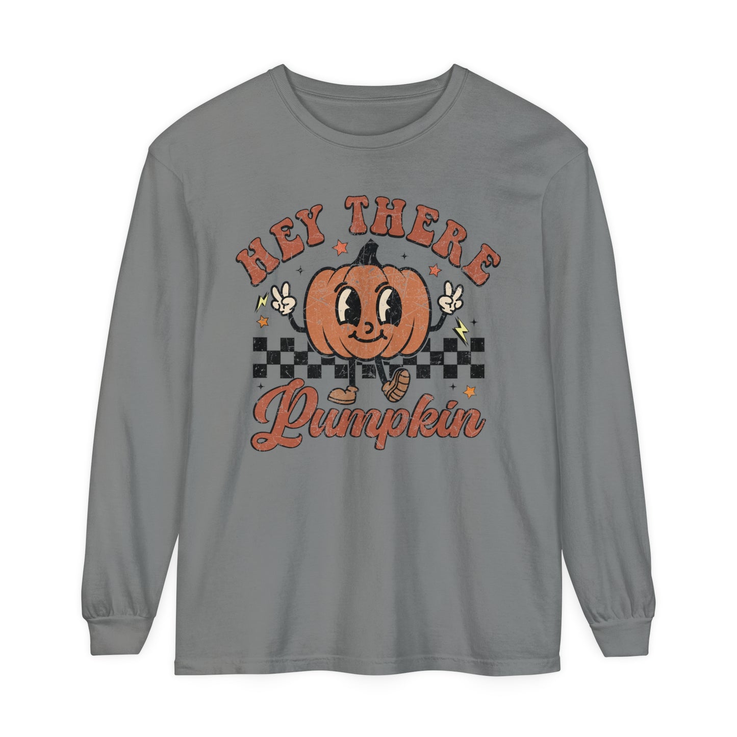 Cute Pumpkin Long Sleeve Comfort Colors Shirt