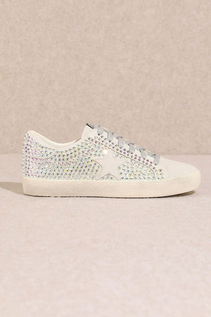 Glam Rhinestone Star Sneakers