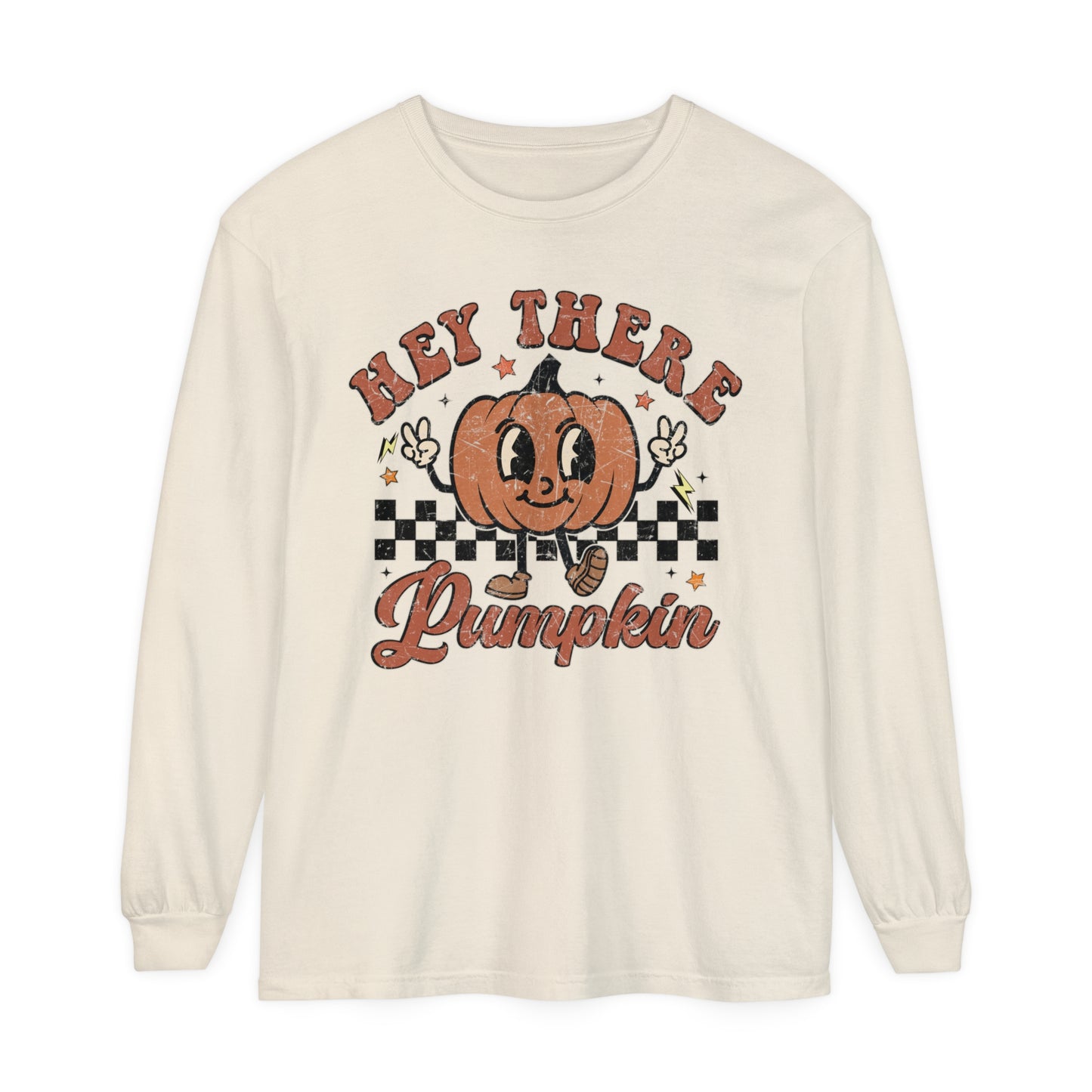 Cute Pumpkin Long Sleeve Comfort Colors Shirt