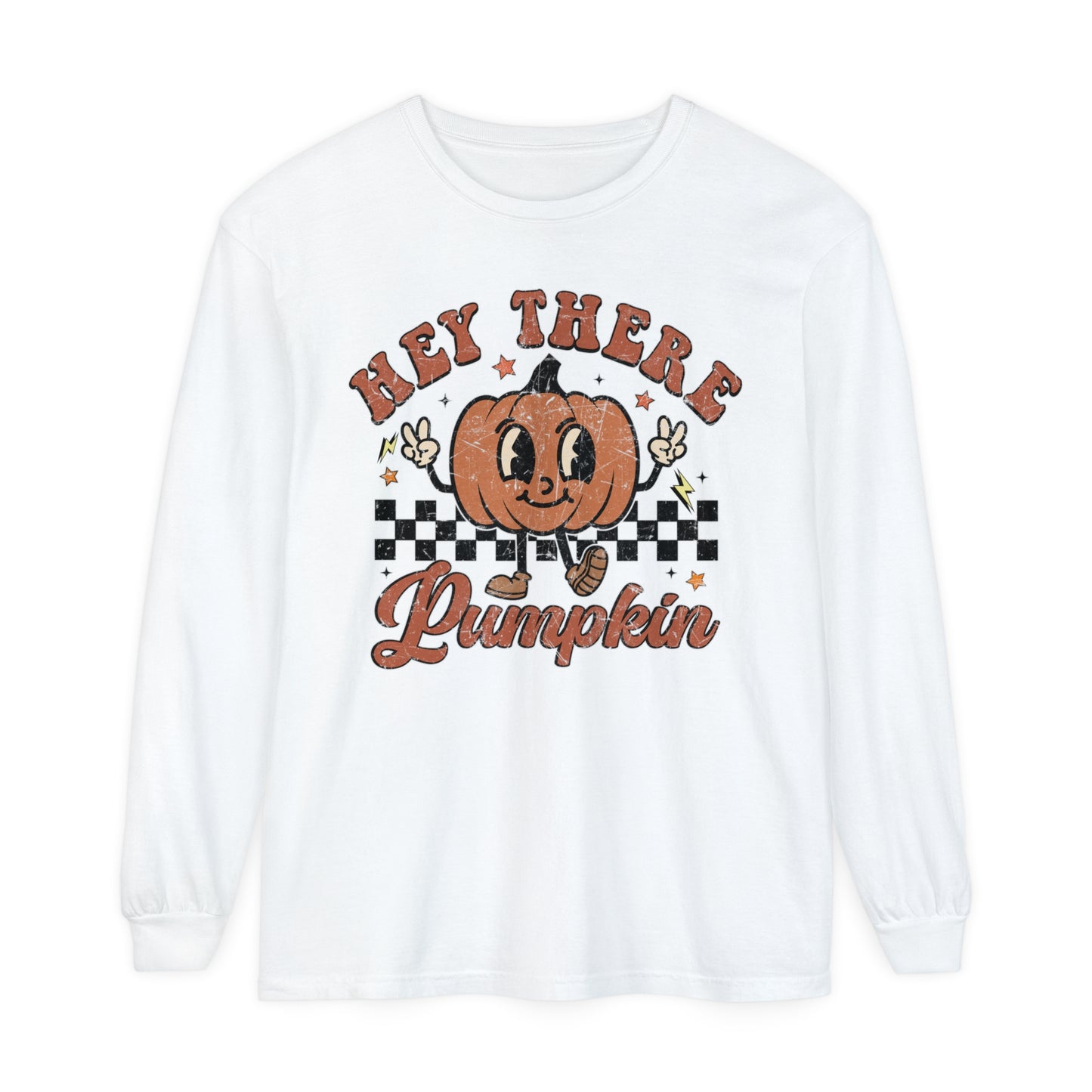 Cute Pumpkin Long Sleeve Comfort Colors Shirt