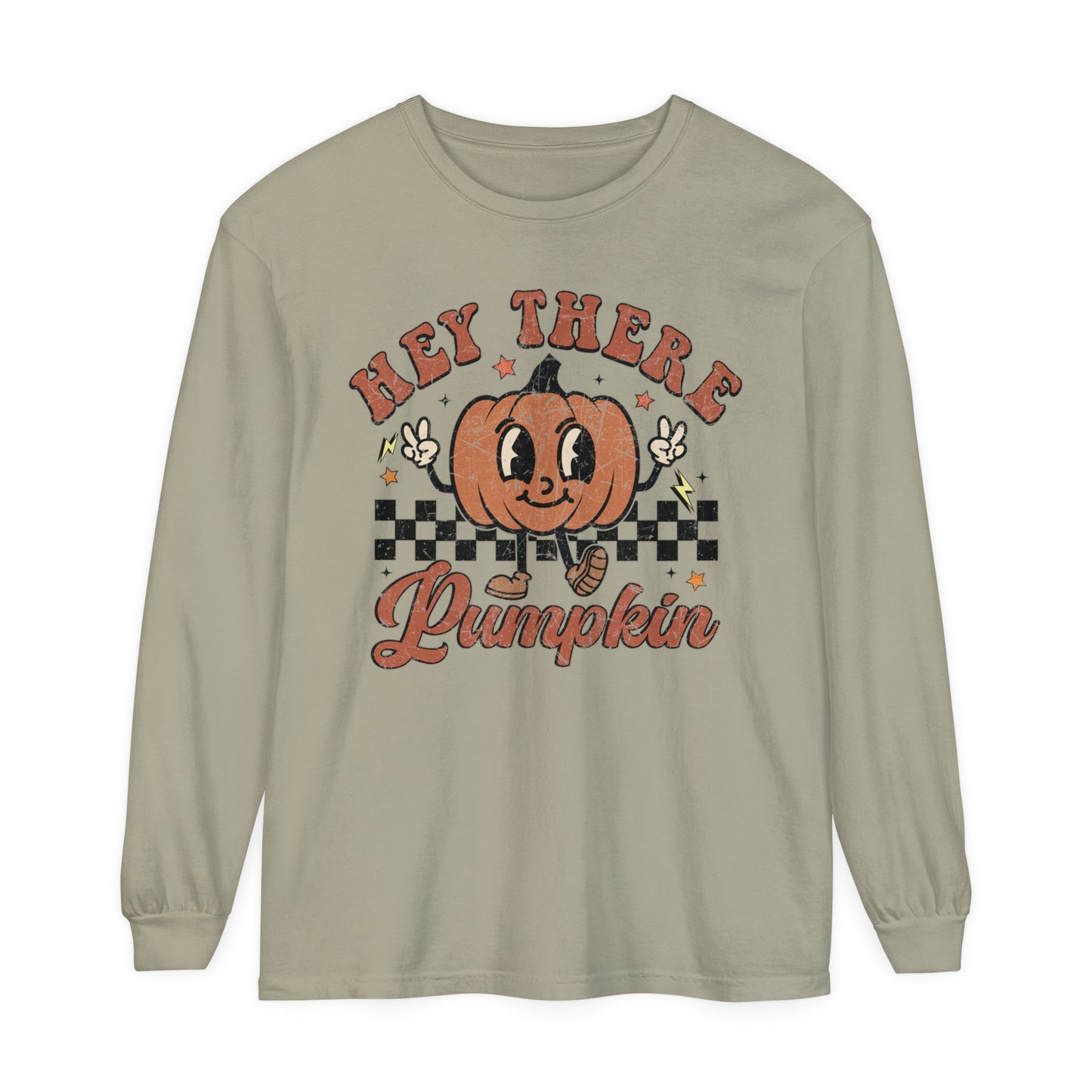 Cute Pumpkin Long Sleeve Comfort Colors Shirt