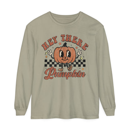 Cute Pumpkin Long Sleeve Comfort Colors Shirt