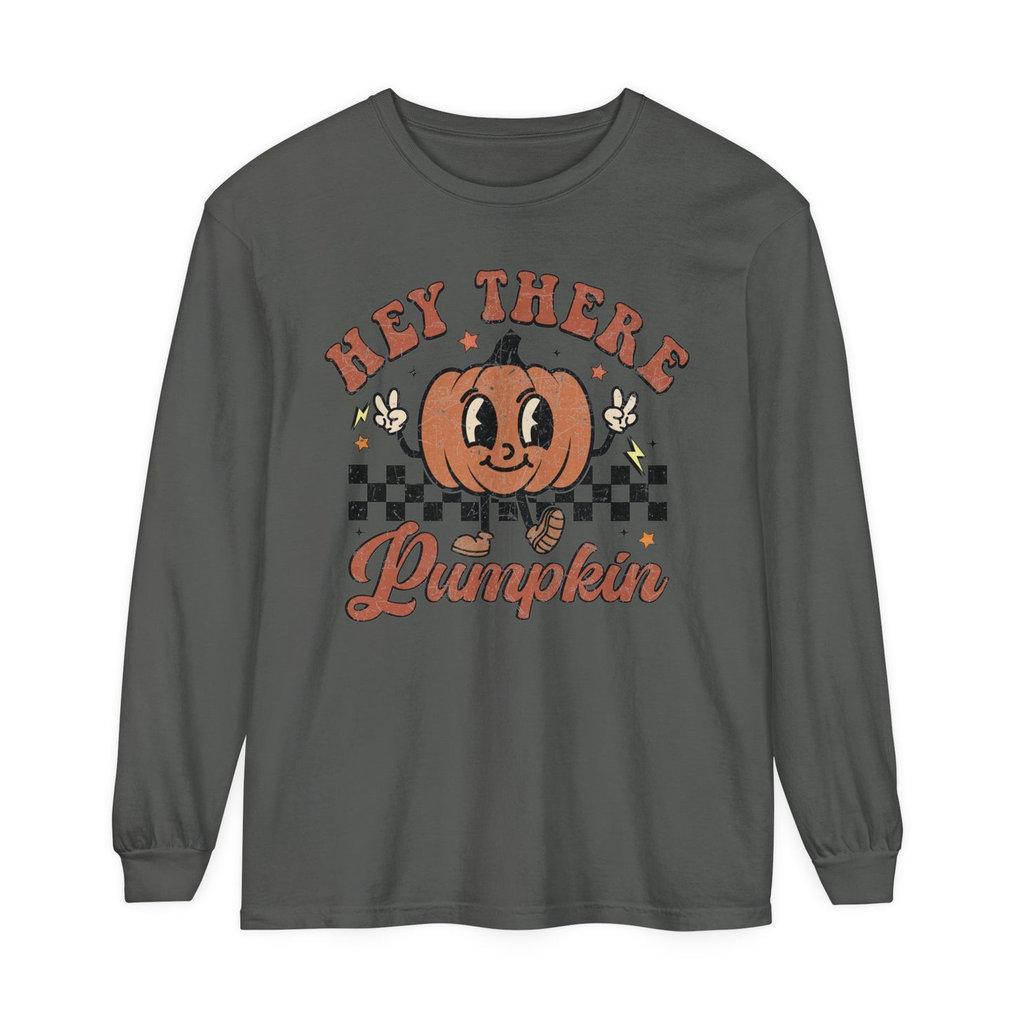 Cute Pumpkin Long Sleeve Comfort Colors Shirt