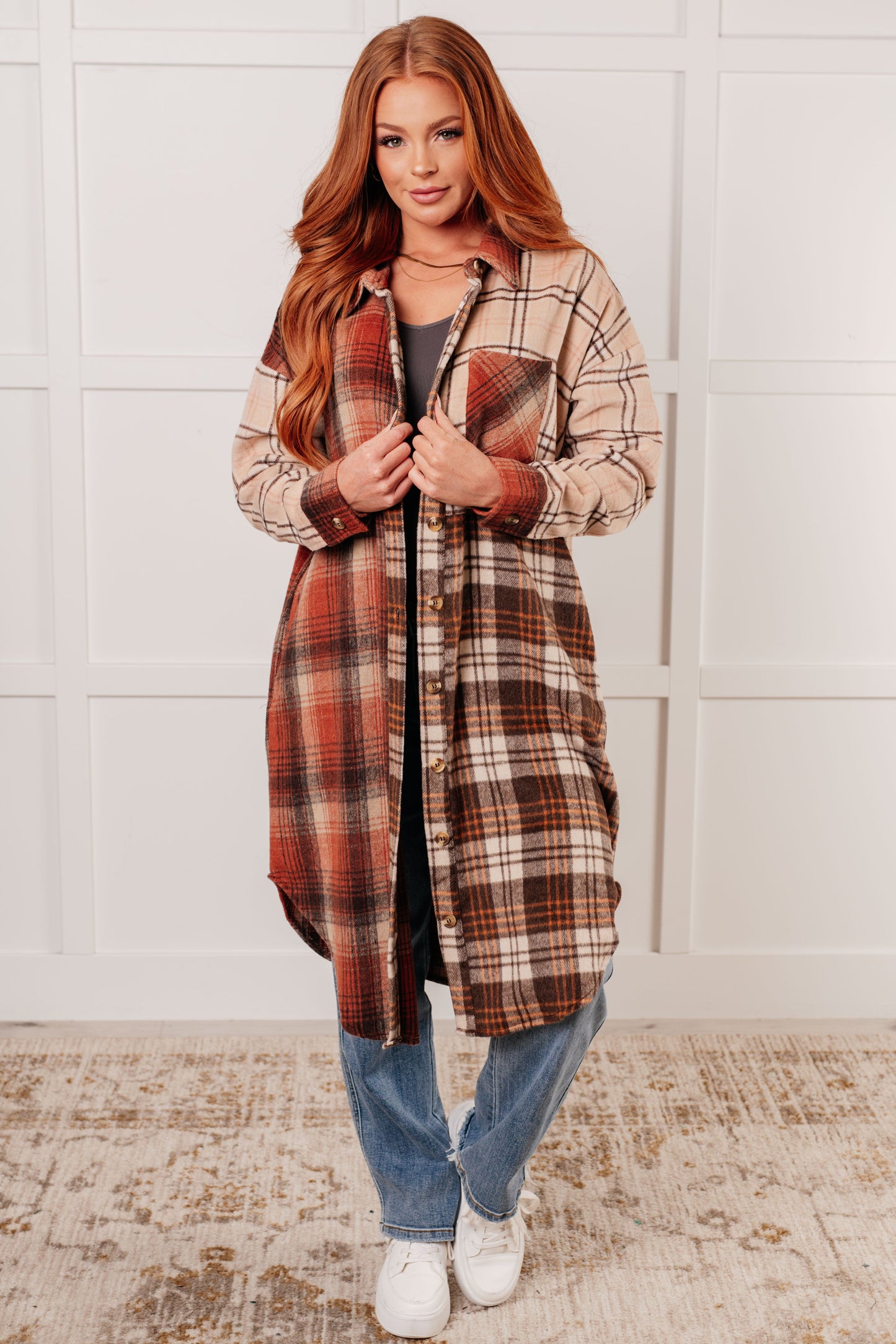 Cabin Fever Flannel Plaid Oversized Shacket