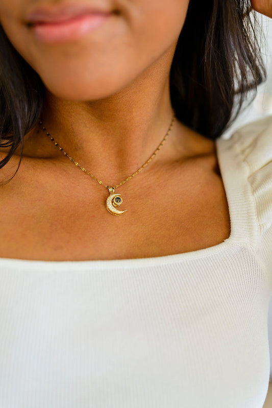 Watersafe Crescent Moon Necklace