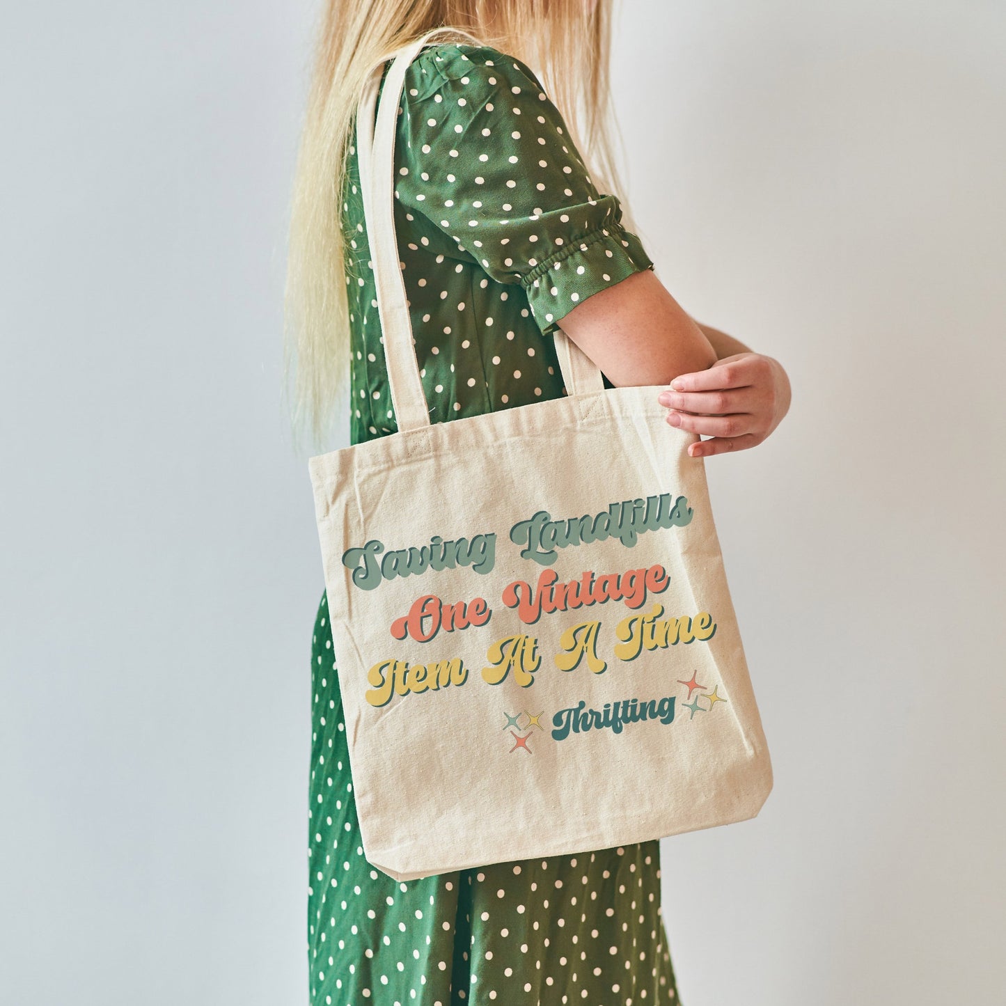 Thrifting Canvas Tote Bag "This is my Thrifting Bag"