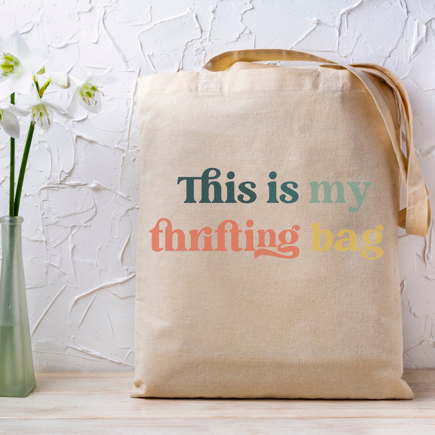 Thrifting Canvas Tote Bag "This is my Thrifting Bag"