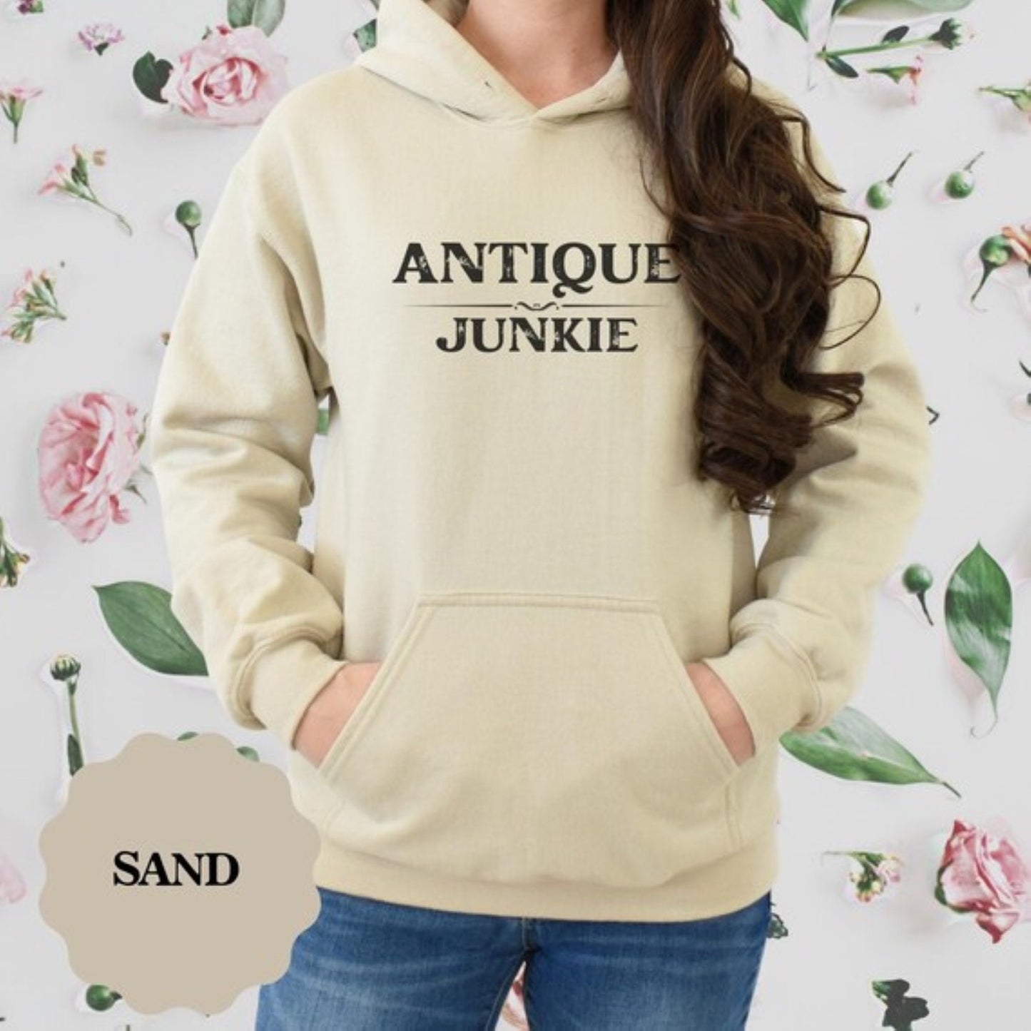 Antique Junkie Long Sleeved Hooded Sweatshirt