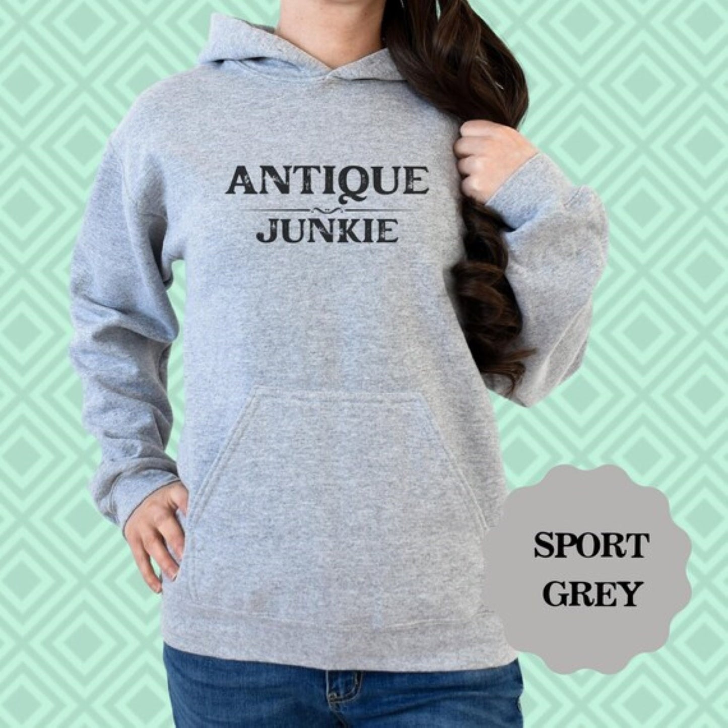 Antique Junkie Long Sleeved Hooded Sweatshirt