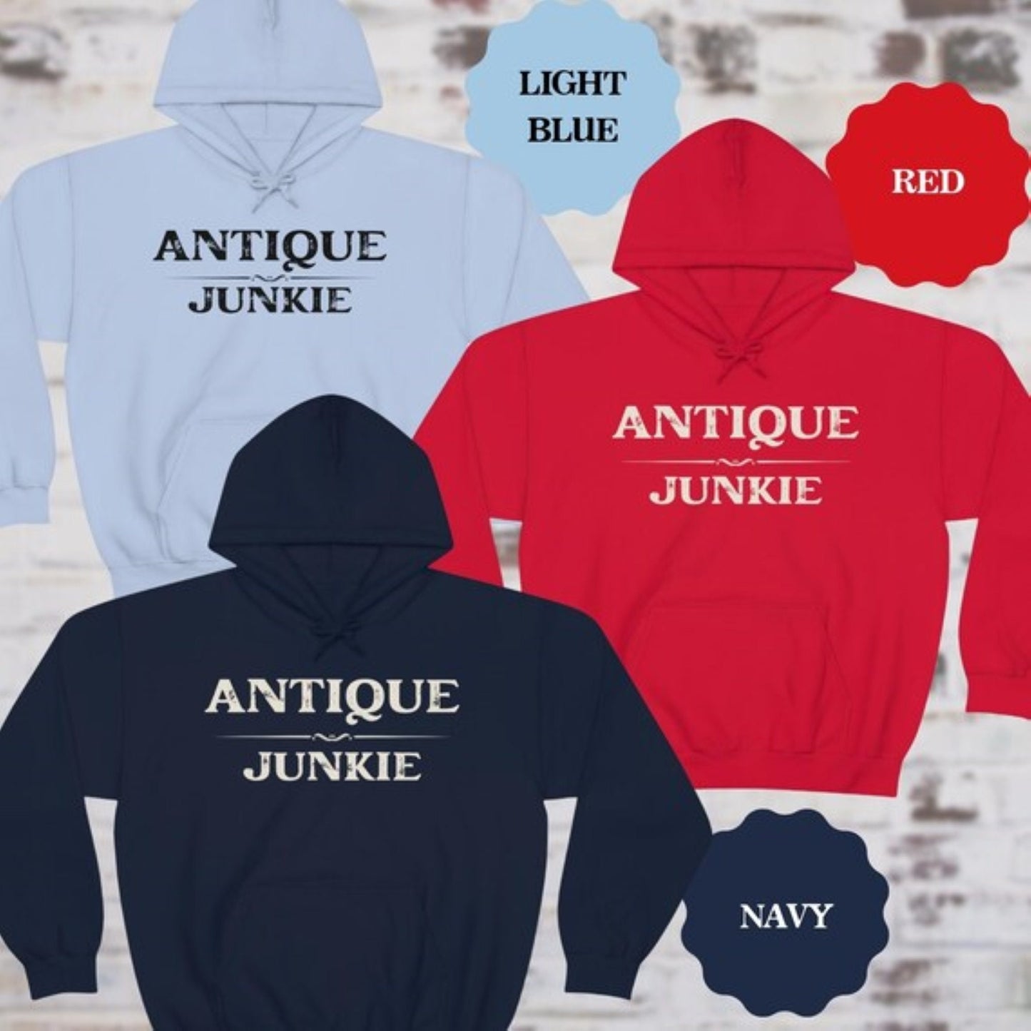 Antique Junkie Long Sleeved Hooded Sweatshirt