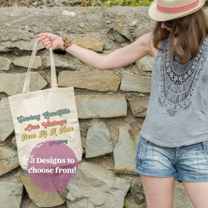 Thrifting Canvas Tote Bag "This is my Thrifting Bag"