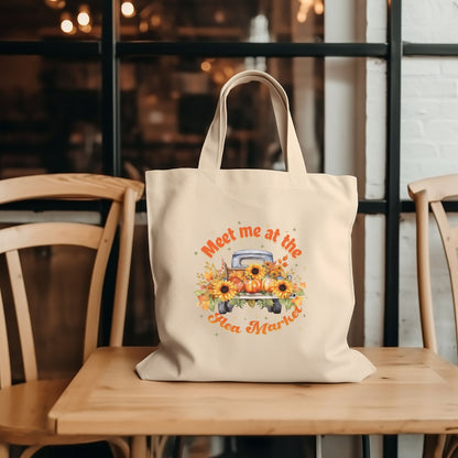 Thrifting Canvas Tote Bag "Meet me at the Flea Market"