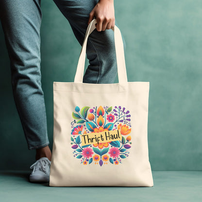 Thrifting Canvas Tote Bag "Thrift Haul"