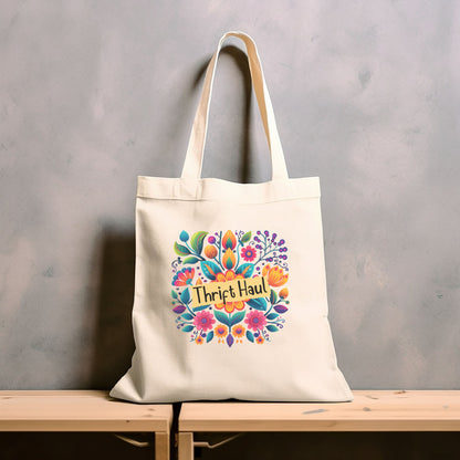 Thrifting Canvas Tote Bag "Thrift Haul"