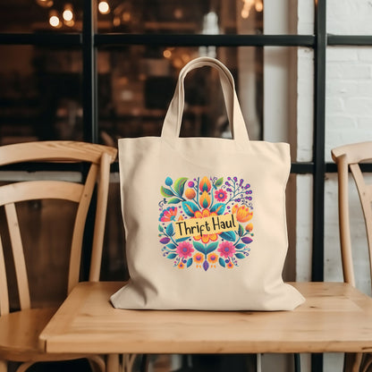 Thrifting Canvas Tote Bag "Thrift Haul"