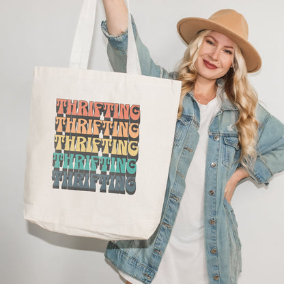 Thrifting Canvas Tote Bag,