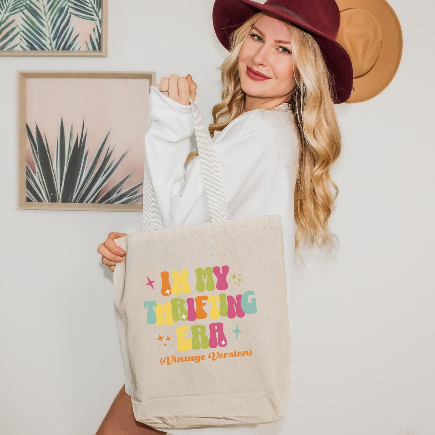 Thrifting Canvas Tote Bag "In my Thrifting Era"