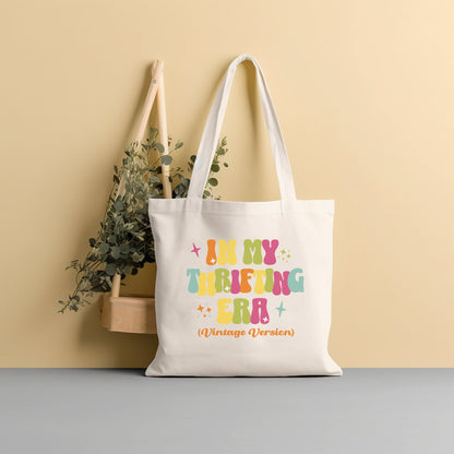 Thrifting Canvas Tote Bag "In my Thrifting Era"