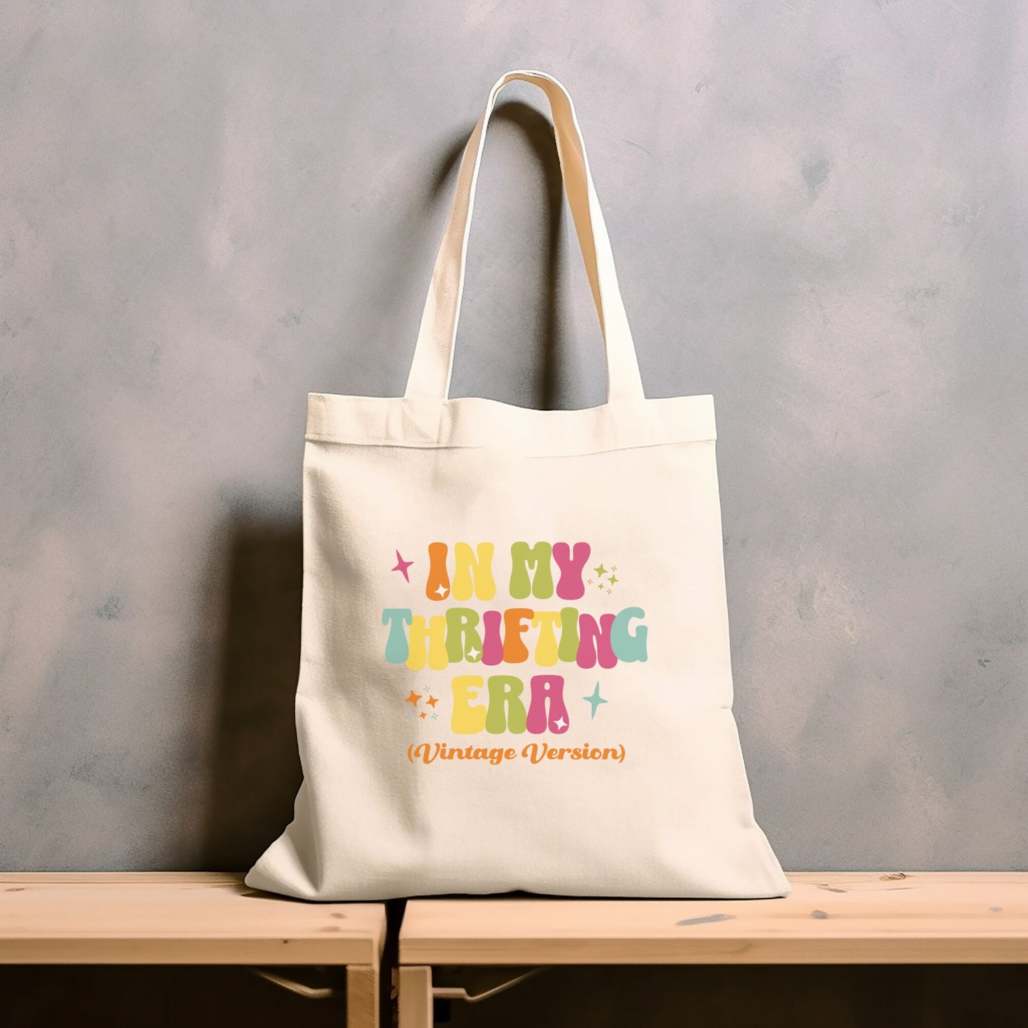 Thrifting Canvas Tote Bag "In my Thrifting Era"